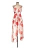 Crystal Doll Floral Ivory Orange Cocktail Dress Size 11 - photo 1