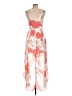 Crystal Doll Floral Ivory Orange Cocktail Dress Size 11 - photo 2