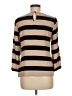 J.Crew 100% Rayon Stripes Tan 3/4 Sleeve Top Size 6 - photo 2