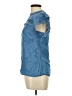 oasis 100% Tencel Blue Short Sleeve Blouse Size 10 - photo 5
