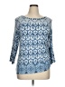 Ruby Rd. Blue 3/4 Sleeve Blouse Size XL - photo 1