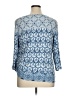 Ruby Rd. Blue 3/4 Sleeve Blouse Size XL - photo 2