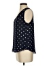 Banana Republic 100% Polyester Polka Dots Blue Black Sleeveless Blouse Size XS - photo 5