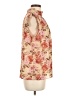 Unbranded 100% Polyester Floral Tan Sleeveless Blouse Size M (estimated) - photo 4