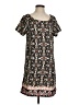 Angie 100% Polyester Print Black Casual Dress Size S - photo 1