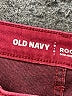 Old Navy Color Block Burgundy Jeggings Size 6 - photo 4