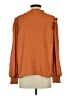 Glam 100% Polyester Orange 3/4 Sleeve Blouse Size S - photo 2