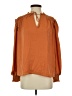 Glam 100% Polyester Orange 3/4 Sleeve Blouse Size S - photo 1