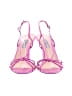 Prada 100% Leather Pink Metallic Leather Heels Size EU 38 1/2 - photo 2