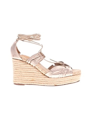 Hermès Metallic Leather Wedges (view 1)