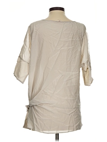Gold Hawk 3/4 Sleeve Silk Top (view 2)