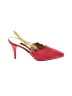 Escada Color Block Red Heels Size 7 - photo 1
