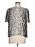 Apt. 9 100% Polyester Animal Print Silver Short Sleeve Blouse Size L - photo 1