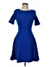 Unbranded Solid Blue Cocktail Dress Size L - photo 1