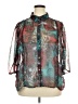 Koret 100% Polyester Print Teal 3/4 Sleeve Blouse Size 18 (petite) - photo 1
