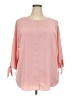 Lands' End 100% Polyester Pink 3/4 Sleeve Blouse Size 18w - photo 1