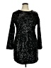 Assorted Brands 100% Polyloom Stars Black Cocktail Dress Size XL - photo 1