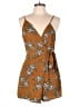 Addie 100% Polyester Paisley Brown Romper Size L - photo 1