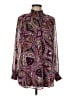 Chico's 100% Polyester Paisley Purple Long Sleeve Blouse Size Med (1) - photo 1