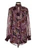 Chico's 100% Polyester Paisley Purple Long Sleeve Blouse Size Med (1) - photo 2