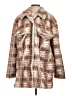 Hutch 100% Polyester Plaid Brown Coat Size L - photo 1