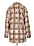 Hutch 100% Polyester Plaid Brown Coat Size L - photo 2