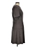 Fate Solid Gray Casual Dress Size M - photo 4