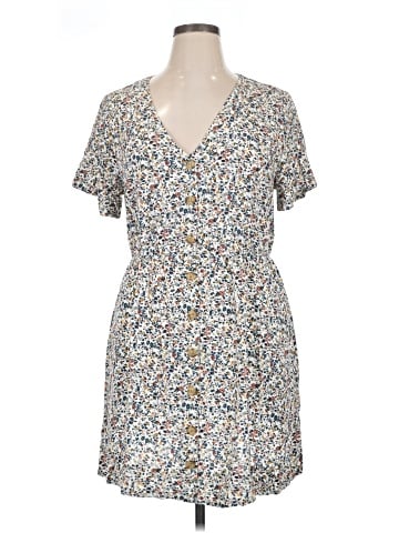 Madewell Button-Front Day Dress in Blossoming Vines (view 1)