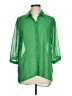 Focus Life Style 100% Polyester Green 3/4 Sleeve Blouse Size 10 (petite) - photo 1