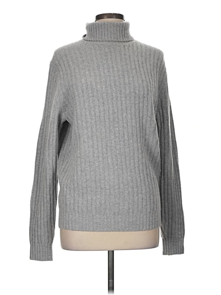 Pre-owned Assorted Brands Turtleneck Sweater In Gray