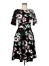Assorted Brands 100% Polyester Print Black Casual Dress Size M - photo 1