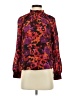 Saylor 100% Viscose Floral Purple Long Sleeve Blouse Size XS - photo 1