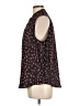 Elle 100% Polyester Floral Black Sleeveless Blouse Size L - photo 5