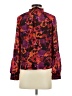 Saylor 100% Viscose Floral Purple Long Sleeve Blouse Size XS - photo 2