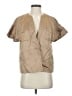 Peserico Metallic Tan Short Sleeve Blouse Size EU (IT) 40 / US 4 - photo 1