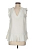 Banana Republic 100% Polyester Solid White Ivory Sleeveless Blouse Size M - photo 1