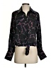Elan 100% Polyester Stars Black Long Sleeve Blouse Size S - photo 1