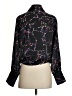 Elan 100% Polyester Stars Black Long Sleeve Blouse Size S - photo 2