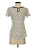 Buttons Tweed Gray Short Sleeve T-Shirt Size S - photo 2
