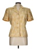Kasper A.S.L. 100% Polyester Gold Short Sleeve Blouse Size 10 (petite) - photo 1