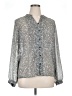 Liz Claiborne 100% Polyester Paisley Silver Long Sleeve Blouse Size XL - photo 1