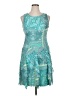 Robbie Bee 100% Polyester Paisley Teal Cocktail Dress Size 10 - photo 1
