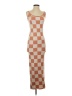 Unbranded 100% Polyester Argyle Brown Casual Dress Size S - photo 1