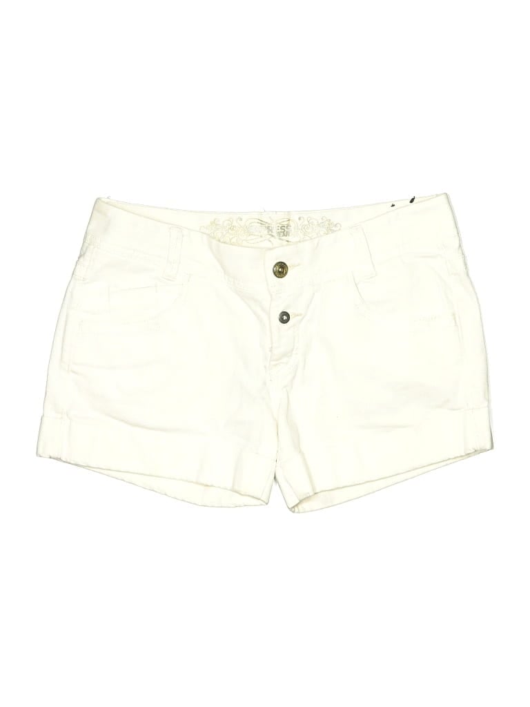Pre-owned Express Jeans Khaki Shorts In Ivory