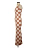 Unbranded 100% Polyester Argyle Brown Casual Dress Size S - photo 5