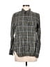 Max Studio Plaid Gray Long Sleeve Button-Down Shirt Size M - photo 1