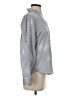 Express 100% Polyester Metallic Silver Long Sleeve Blouse Size XS - photo 4