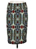 Lularoe Print Teal Casual Skirt Size M - photo 1