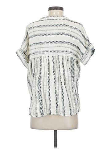Madewell Lightspun Lakeline Popover Shirt in Jacquard Stripe (view 2)
