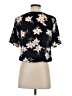 Sienna Sky 100% Polyester Floral Black Short Sleeve Blouse Size S - photo 2
